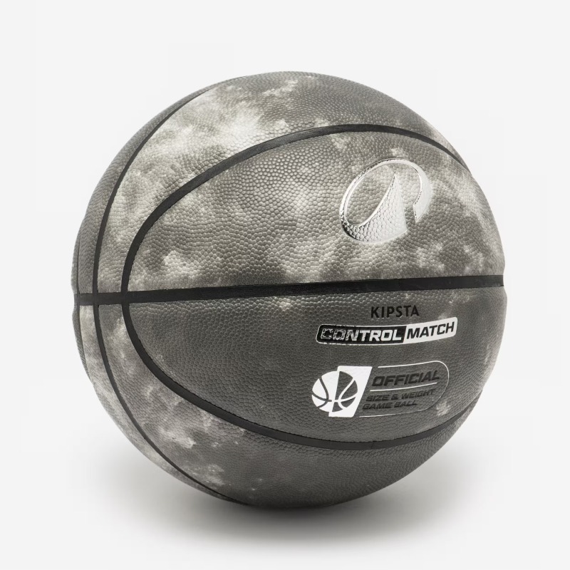 Ballon De Basketball KIPSTA Taille 7 CONTROL MATCH BT500 - Gris  - Image 2