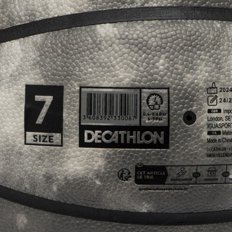 Ballon De Basketball KIPSTA Taille 7 CONTROL MATCH BT500 - Gris  - Image 8