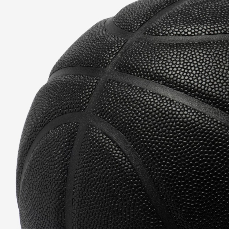 Ballon De Basketball KIPSTA Taille 7 GRIP MATCH BT500X - Noir Argent - Image 5
