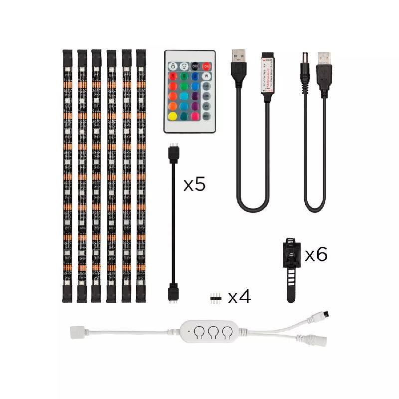Bande LED TV KSIX BXLEDTV02 RGB 16 Couleurs avec Télécommande - Image 2