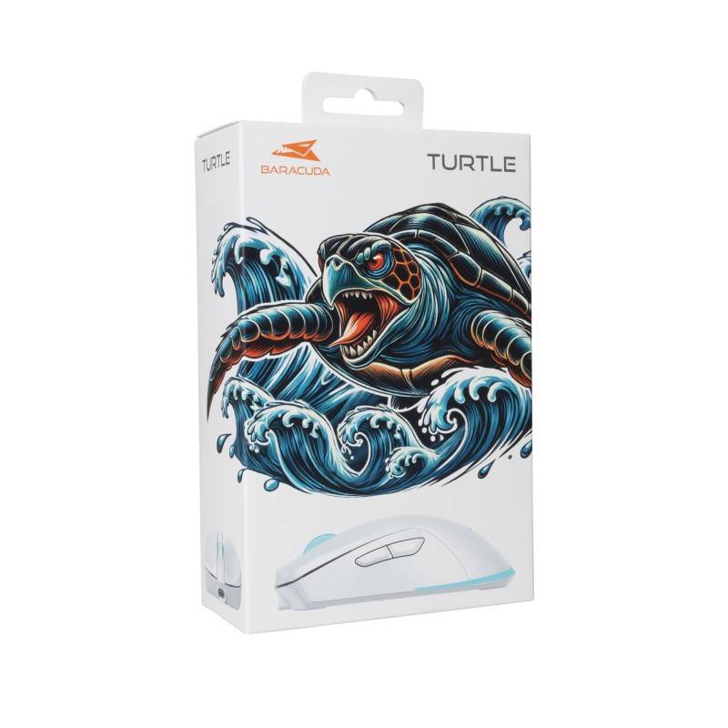 Souris BARACUDA sans fil Turtle 3200dpi Blanc - BGM-122W - Image 6