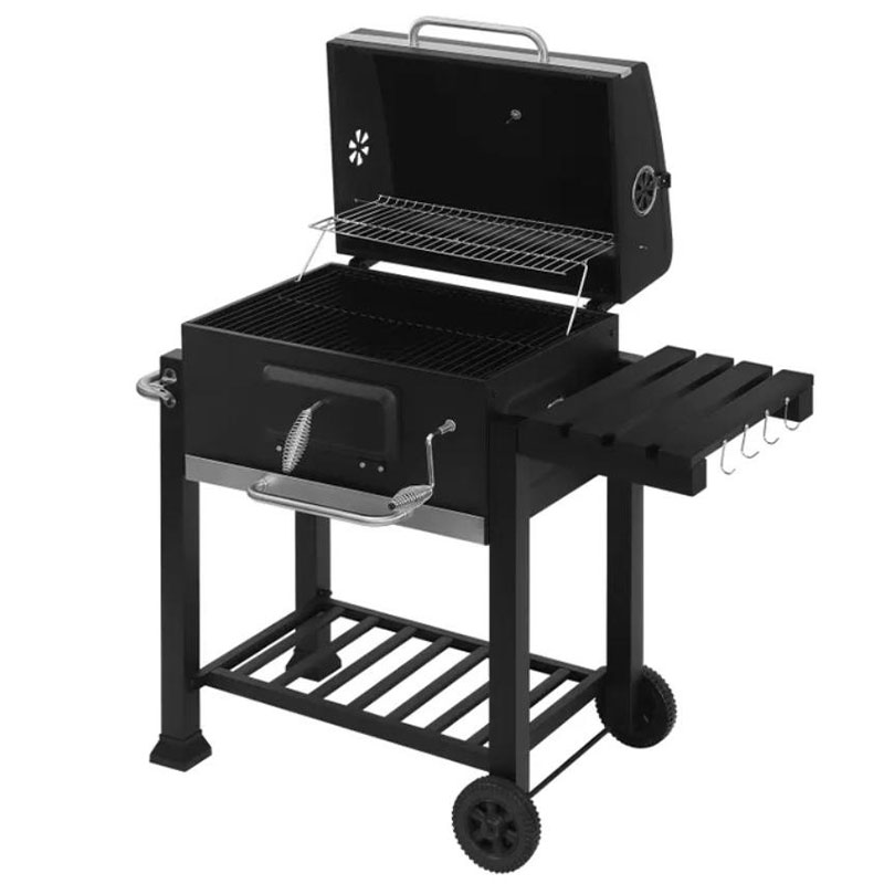 Barbecue à Charbon XXL réglable en hauteur - Noir - Image 4