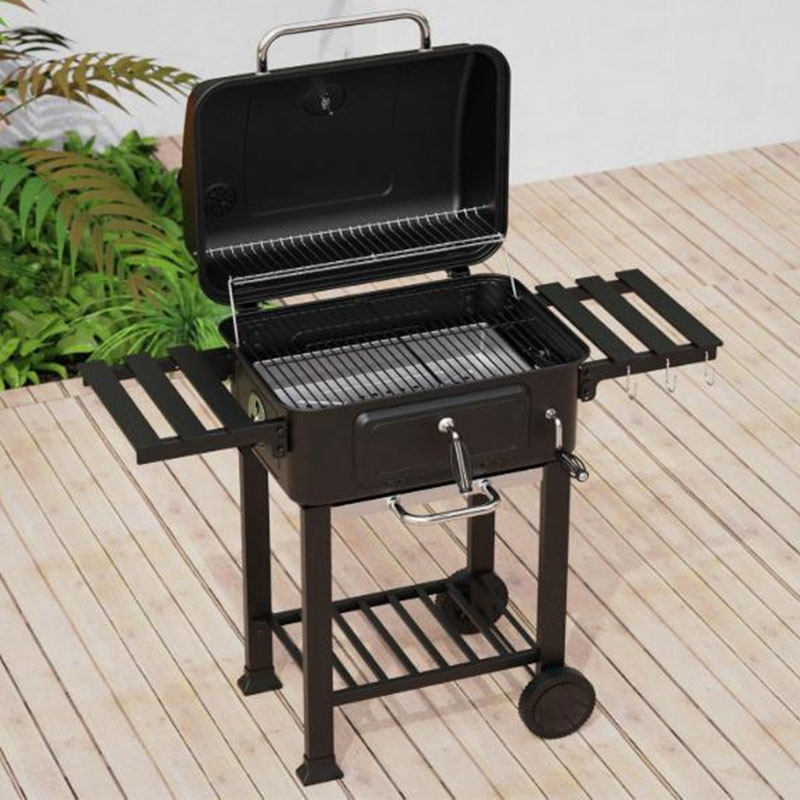 Barbecue à Charbon XXL réglable en hauteur - Noir - Image 3