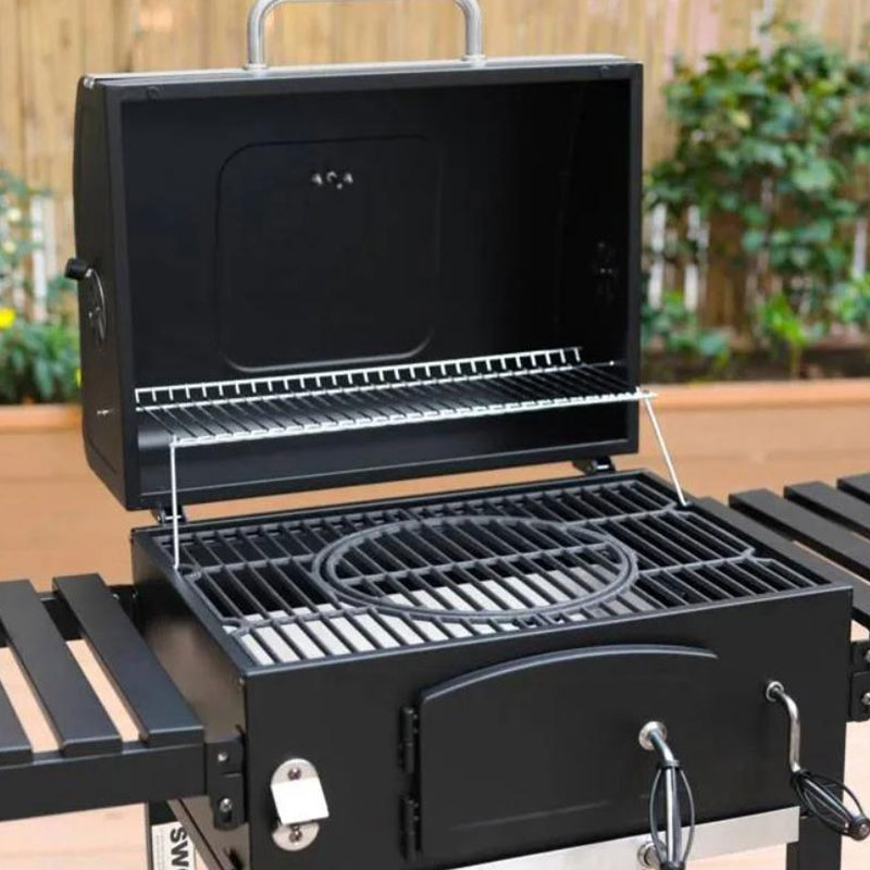 Barbecue à Charbon XXL réglable en hauteur - Noir - Image 2