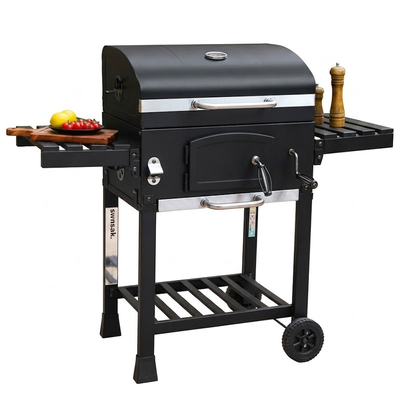 Barbecue à Charbon XXL réglable en hauteur - Noir