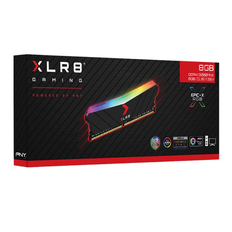 Barrette Mémoire PNY XLR8 Gaming RGB 8Go DDR4 3200 MHz  - Image 2