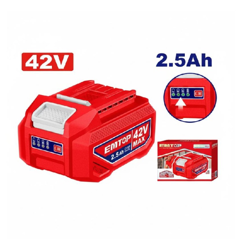 Batterie Lithium-ion 42V 2.5 AH EMTOP - EBPK42251
