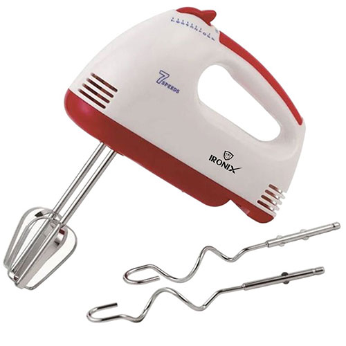 Batteur À Main Sans Bol IRONIX WMN43-23 280W - Blanc&Rouge