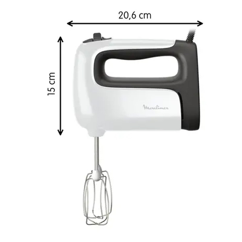 Batteur a Main MOULINEX Prep'Mix HM462110 500Watts - Blanc&Noir - Image 3