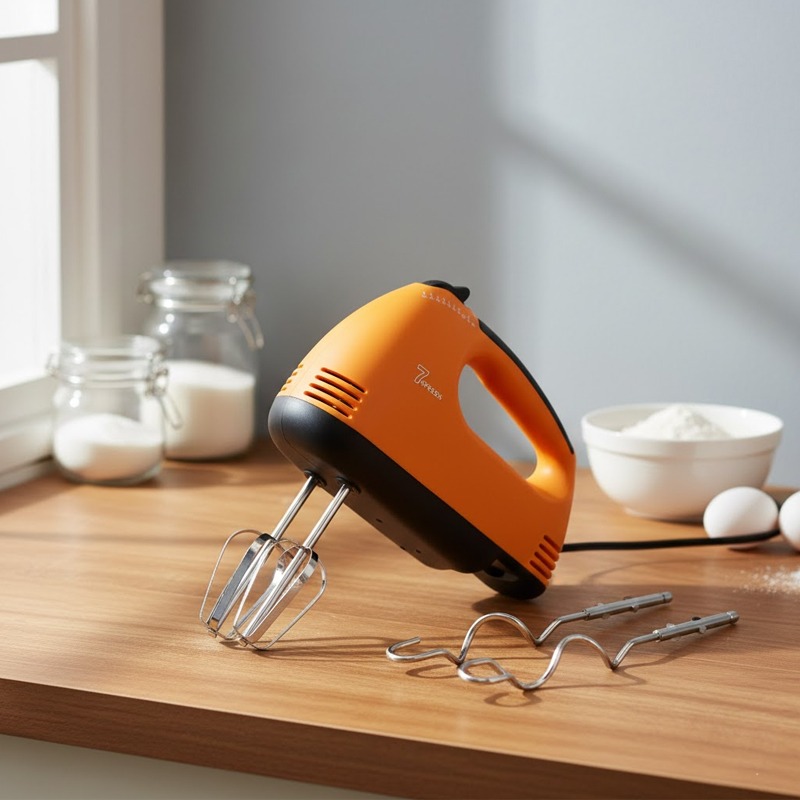 Batteur À Main Sans Bol IRONIX WMN43-23 280W - Orange&Noir - Image 2