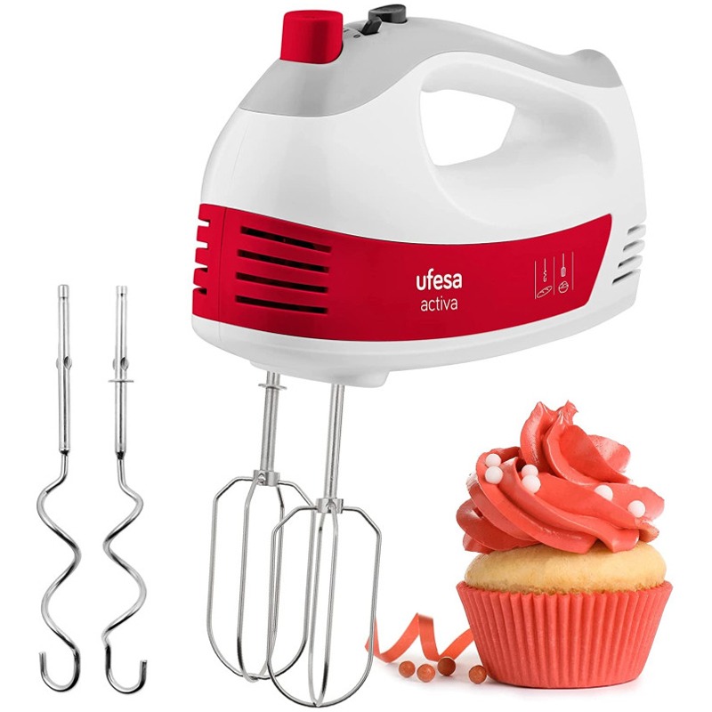 Batteur Électrique UFESA BV4650 400W - Blanc&Rouge
