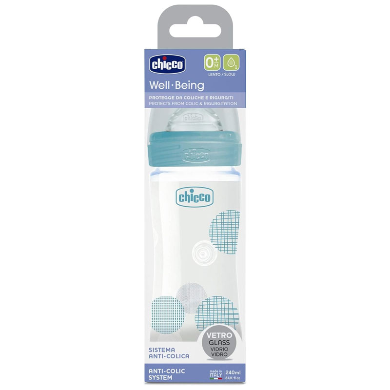 Biberon CHICCO Anti-Coliques Bleu- 240ml - Image 3