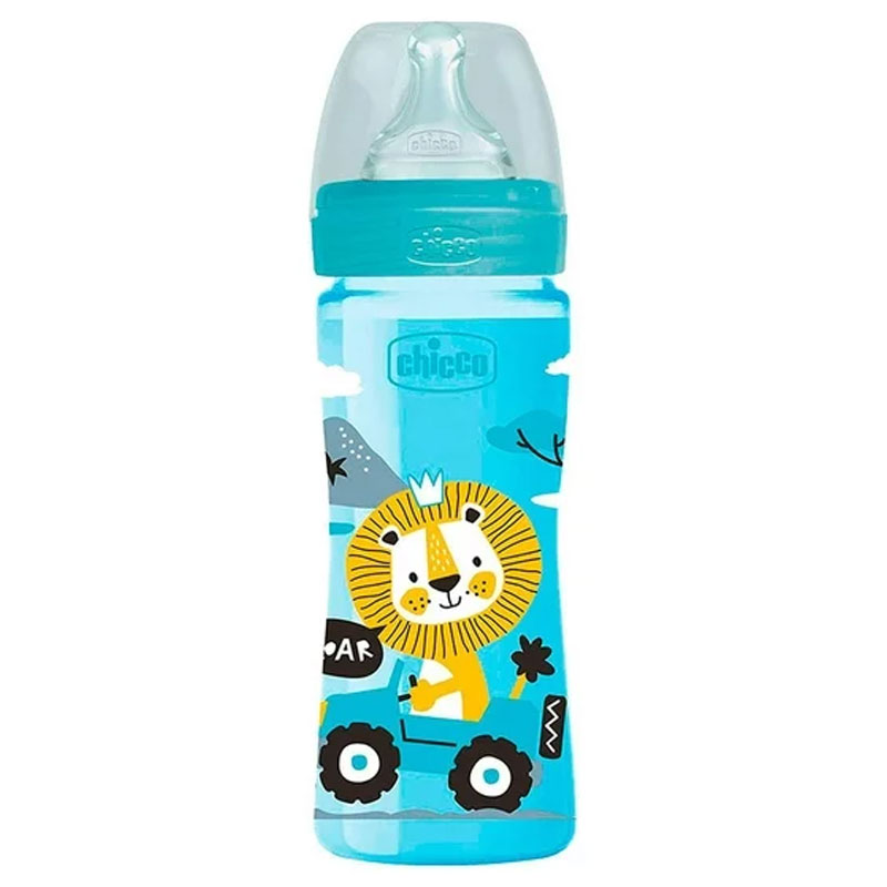 Biberon CHICCO Lion Anti-Coliques Bleu- 250ml - Image 2