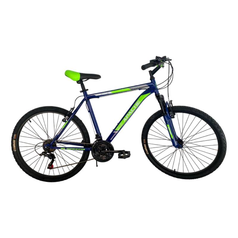 Bicyclette VTT PRADO Apache 18 Vitesse 26'' Pour Homme - Bleu et Vert