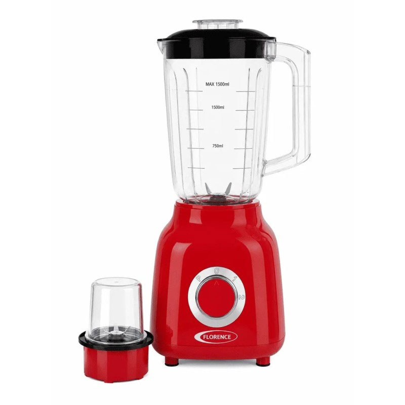 Blender 2en1 FLORENCE R-2822 1000W 1.5L Avec Moulin - Rouge
