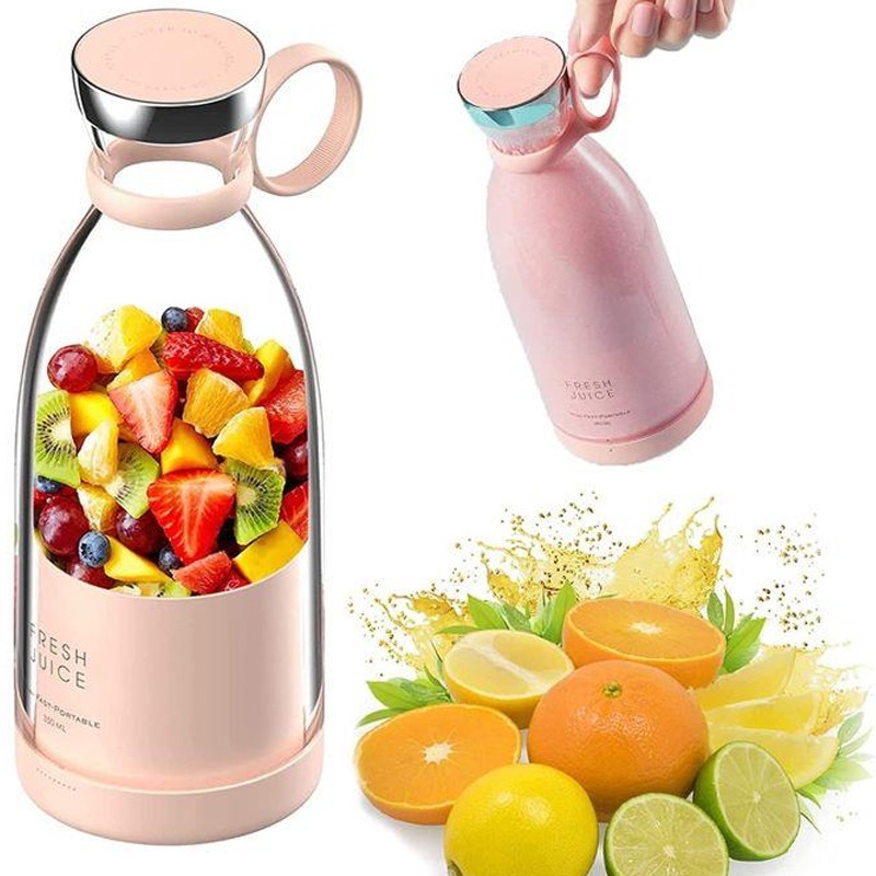 Blender Portatif Sans Fil 500ml en Verre - Rose - Image 2