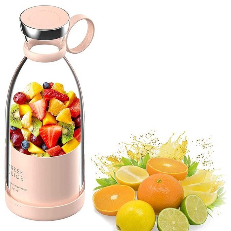 Blender Portatif Sans Fil 500ml en Verre - Rose