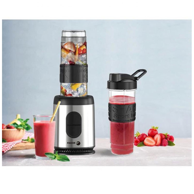 Blender Sport FAGOR FG2241 Pour Smoothie 570ml – Chrome - Image 3