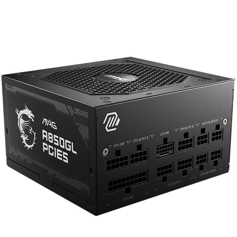 Bloc D'Alimentation Gamer MSI MAG A850GL PCIE5 80+ Gold Full Modulaire - Image 2