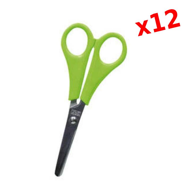 Boîte de 12 Ciseaux SAX 13.4 cm Vert - 155121