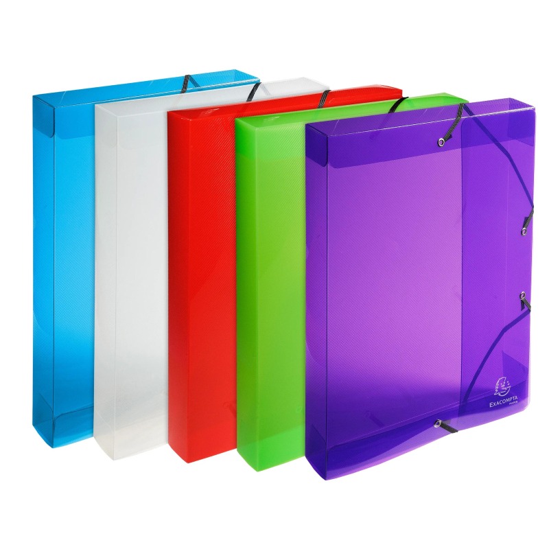 Boîte De Classement EXACOMPTA Dos 40 mm A Élastiques - Assortis