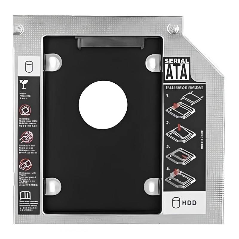 Boitier Disque Dur 2.5" Pour Pc Portable Slim 12.7 mm - Noir 