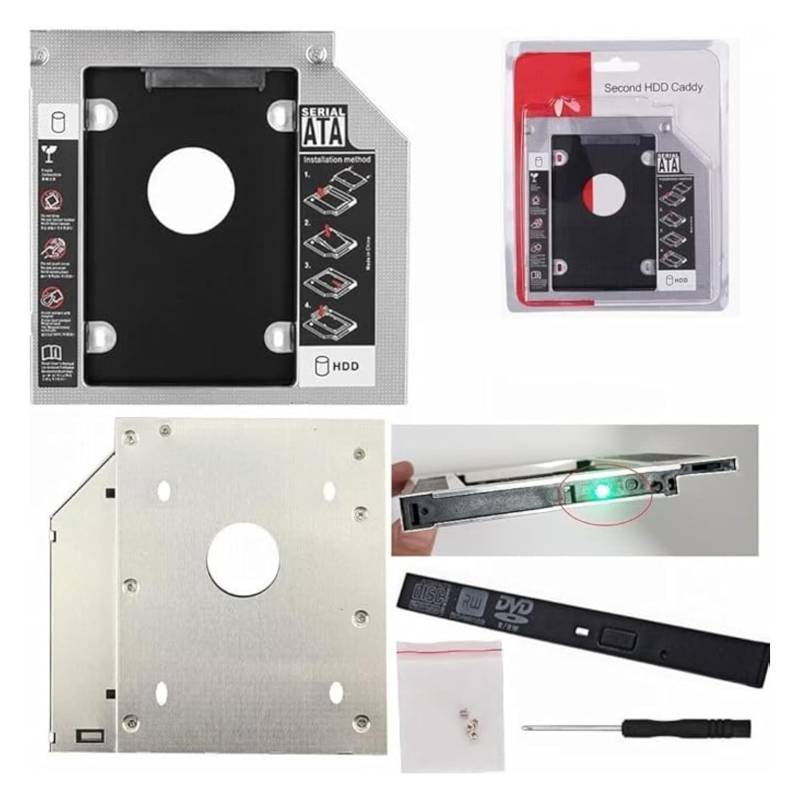 Boitier Disque Dur 2.5" Pour Pc Portable Slim 12.7 mm - Noir  - Image 2
