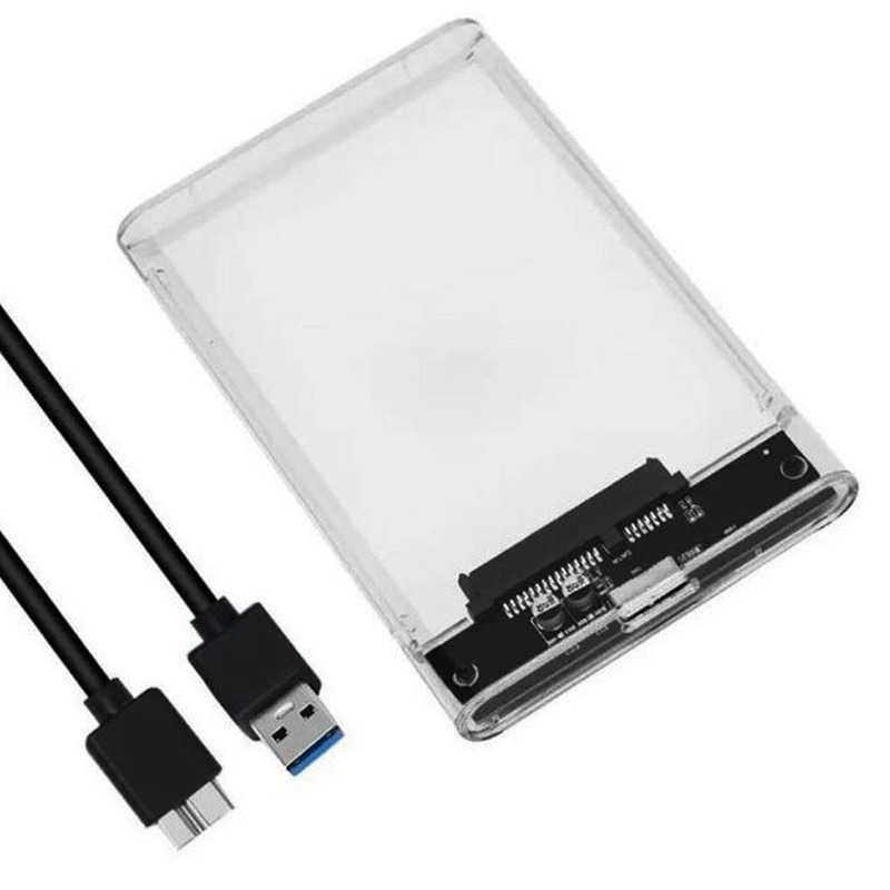 Boitier Disque Dur Externe 2.5'' HDD USB 3.0 - Transparent