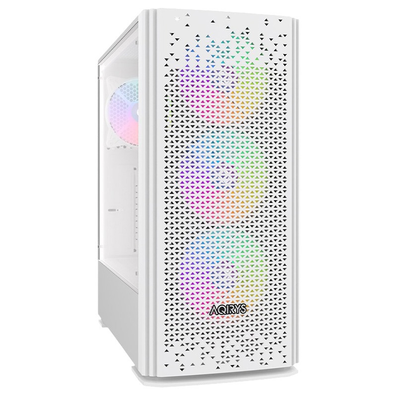 Boitier Gamer AQIRYS GACRUX Moyen Tour 4 Fans RGB - Blanc - Image 2