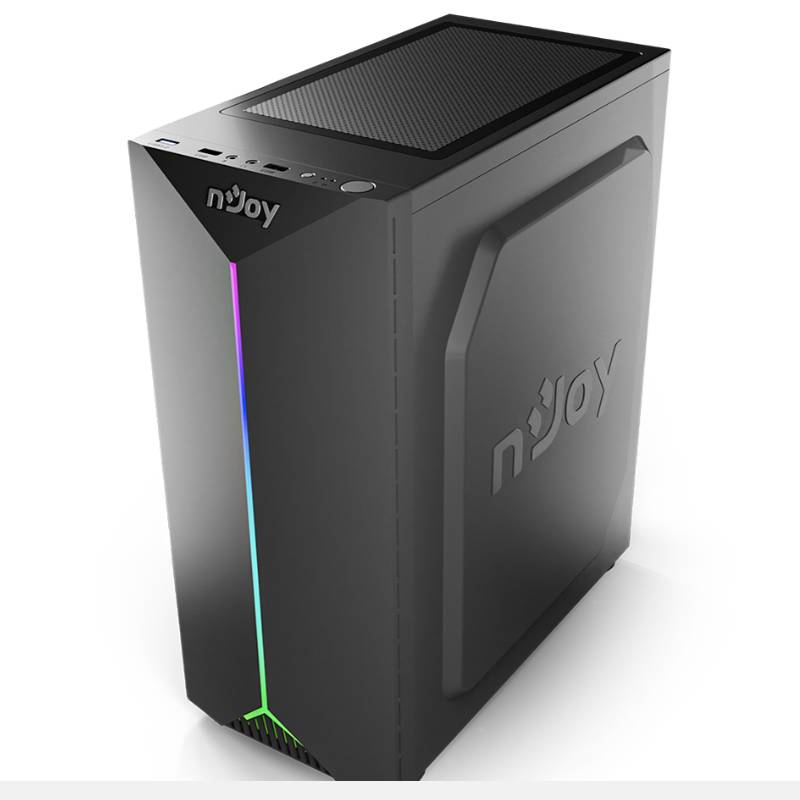 Boitier Gamer NJOY ANIL Moyen Tour 1 Fan RGB - Noir  - Image 4