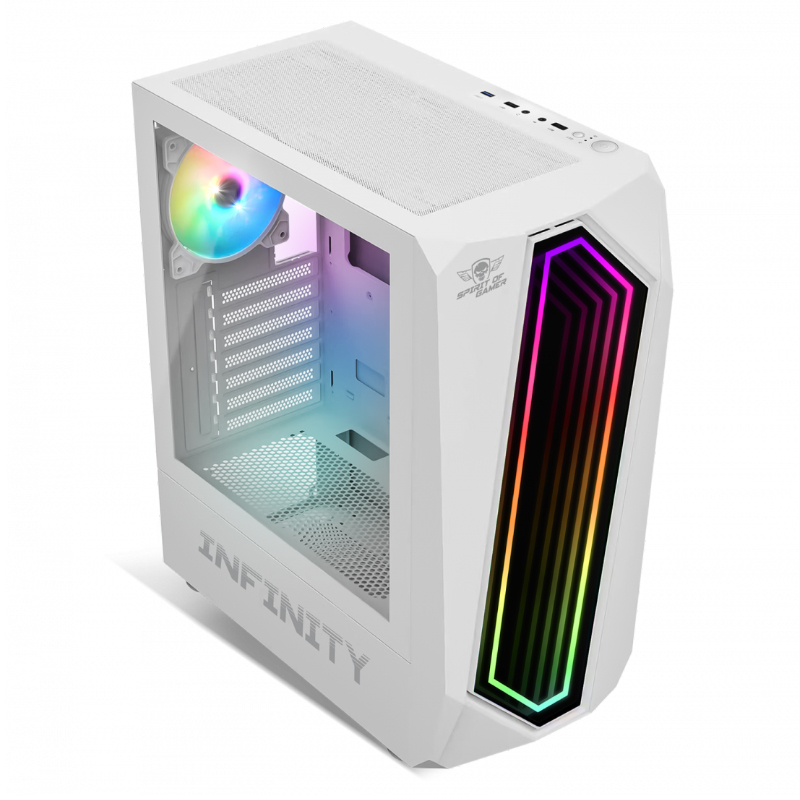 Boîtier PC Gamer SPIRIT OF GAMER Infinity Artic ARGB - Blanc - Image 2