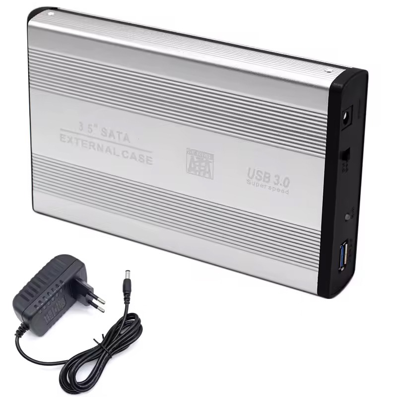Boitier Pour Disque Dur Externe 3.5" PC USB 3.0 En Métal