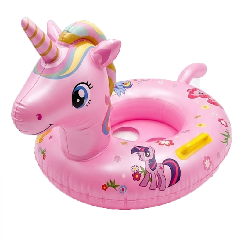 Bouée Gonflable Baby Boat Unicorn 27" - Bleu