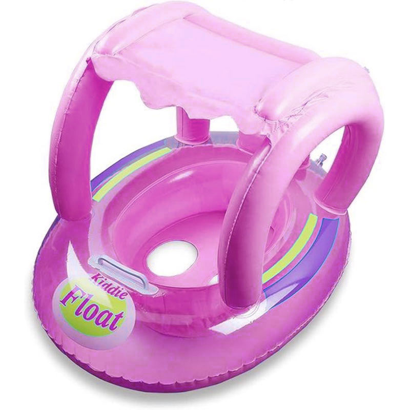 Bouée Gonflable pour Bébé Baby Boat Avec Capote - Rose