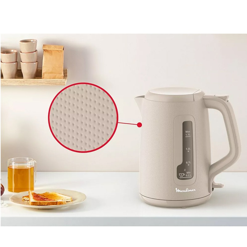 Bouilloire Électrique MOULINEX Morning 2400W 1.7L - Gris Chaud - Image 4