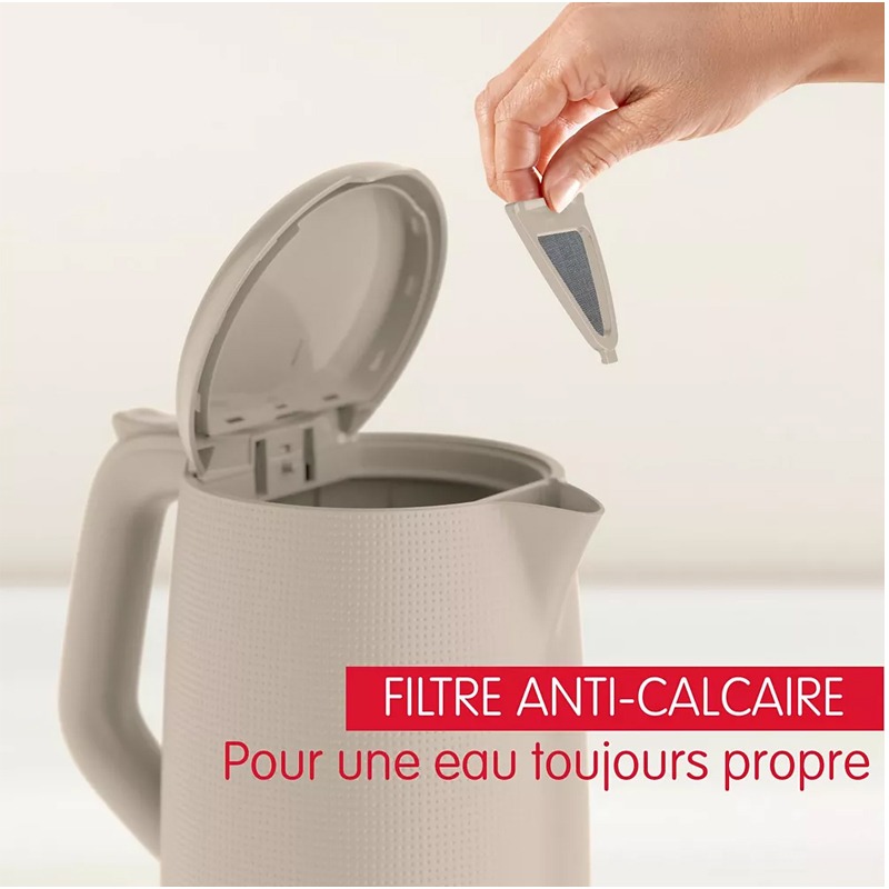 Bouilloire Électrique MOULINEX Morning 2400W 1.7L - Gris Chaud - Image 5
