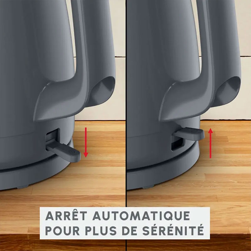 Bouilloire Électrique MOULINEX PLAINO 2400W 1.5L - Gris - Image 4