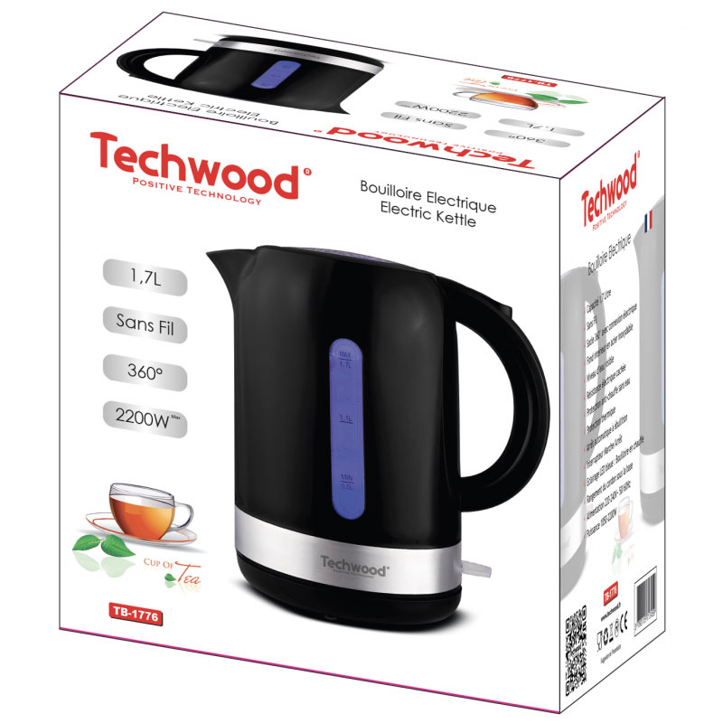 Bouilloire Sans fil TECHWOOD TB-1776 2200W - Noir - Image 2