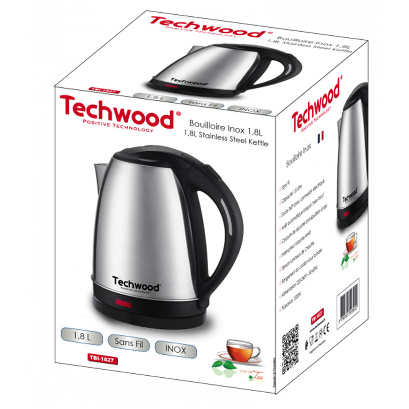 Bouilloire Sans Fil TECHWOOD TBI-1827 1.8L - Inox - Image 2