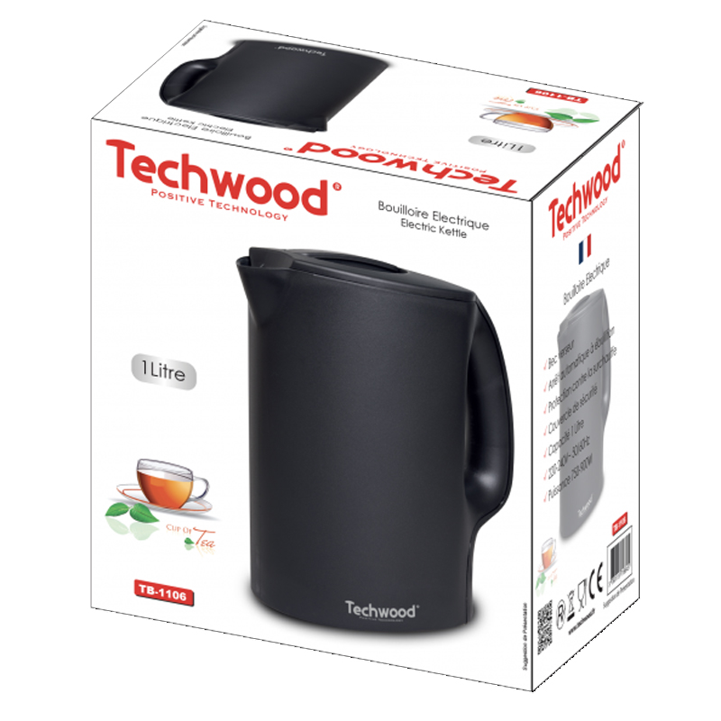 Bouilloire TECHWOOD TB-1106 1L - Noir - Image 2