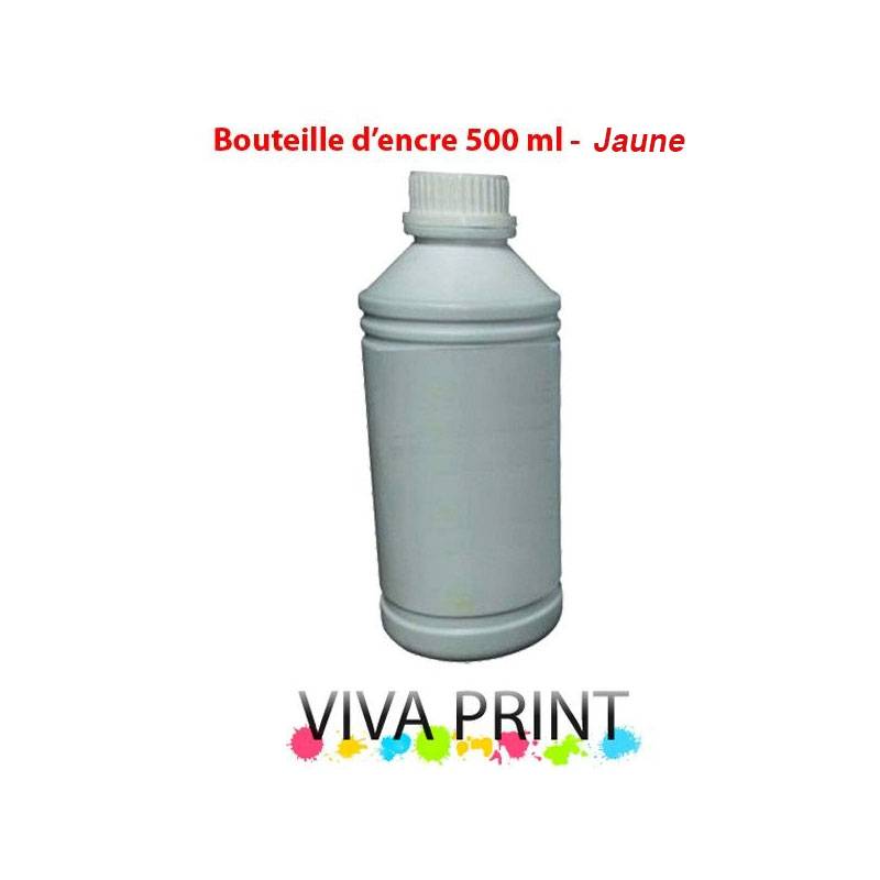 Bouteille d'encre Adaptable Universel  VIVA PRINT 500 ml - Jaune 