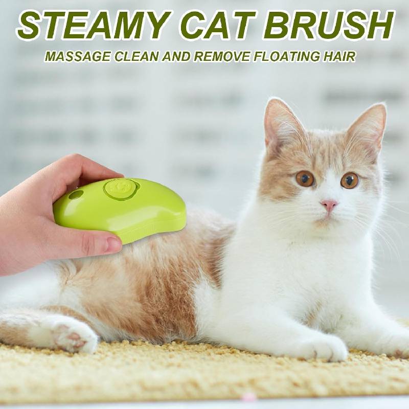 Brosse à Vapeur QC-06 3 en 1 pour Chats & Chiens - Jaune - Image 5