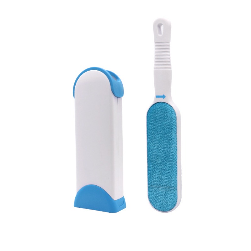 Brosse anti-poils portable Pour Chat Et Chien - Bleu et Blanc