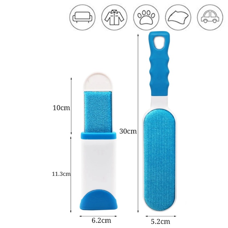 Brosse anti-poils portable Pour Chat Et Chien - Bleu et Blanc - Image 5