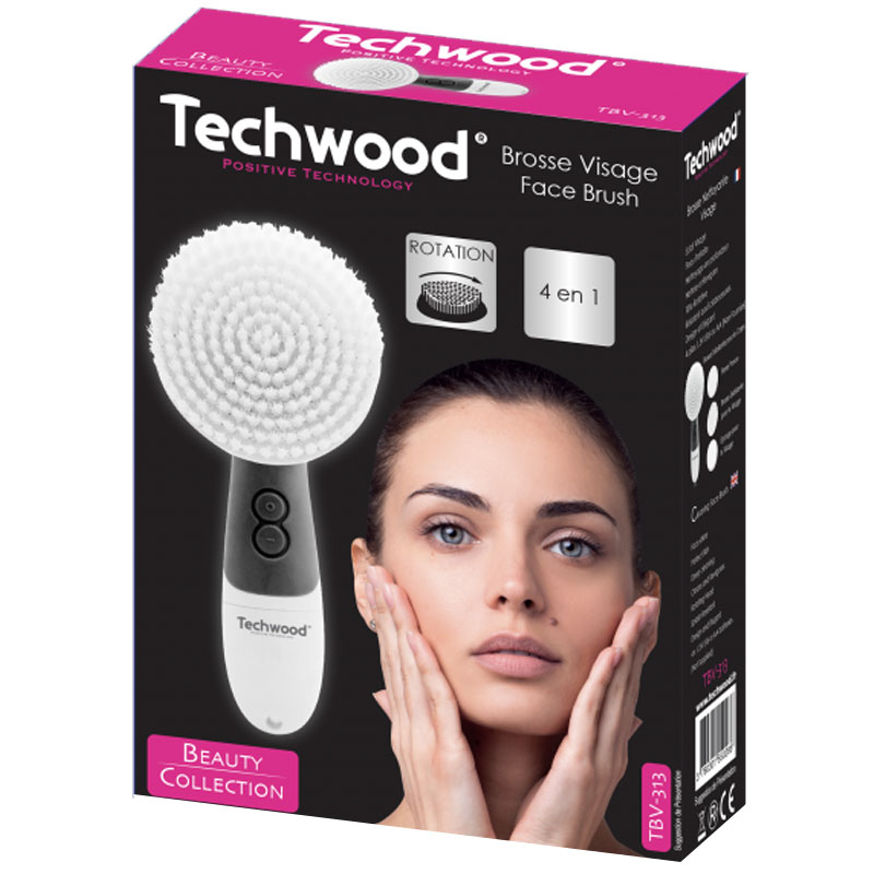 Brosse Nettoyante Visage TECHWOOD TBV-313 - Blanc - Image 2