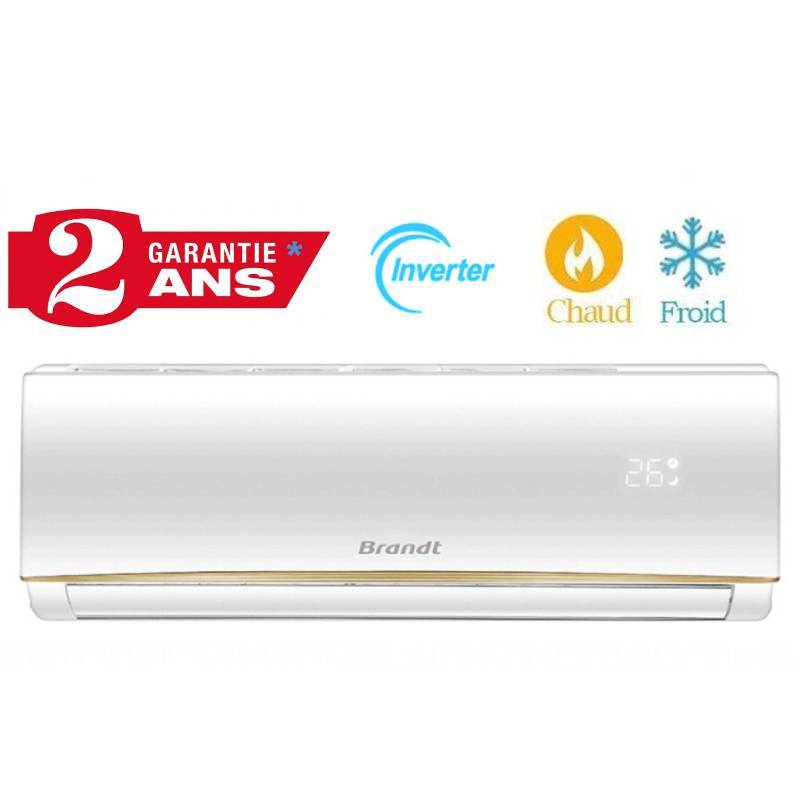Climatiseur BRANDT 12000 BTU  Inverter CHAUD/FROID - Blanc