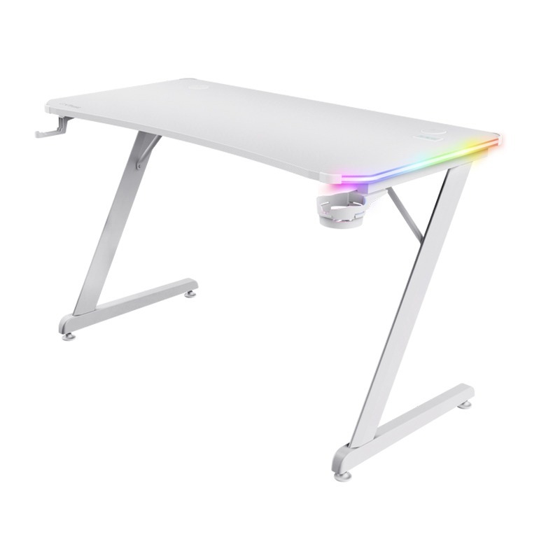 Bureau de Gaming TRUST GXT 709 Luminus RGB - Blanc - Image 2