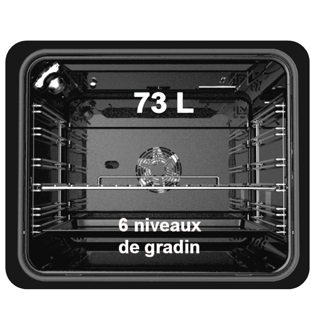 Four Encastrable BRANDT BXC6332B 73L - Noir - Image 2