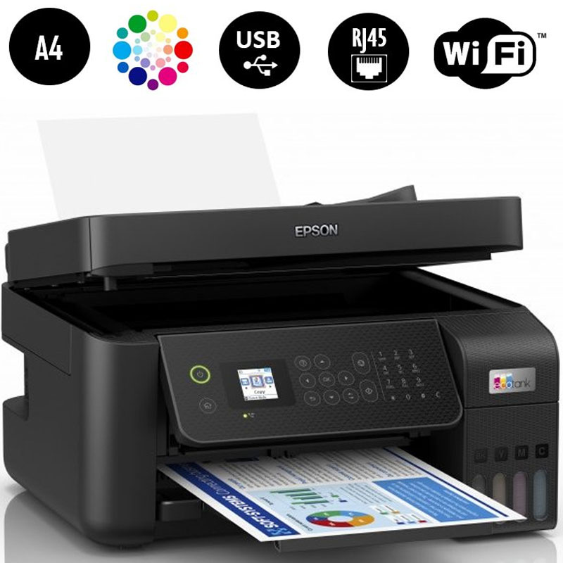 Imprimante EPSON ECOTANK L5290 à Réservoir Intégré 4En1 Couleur A4 WIFI  - Image 3