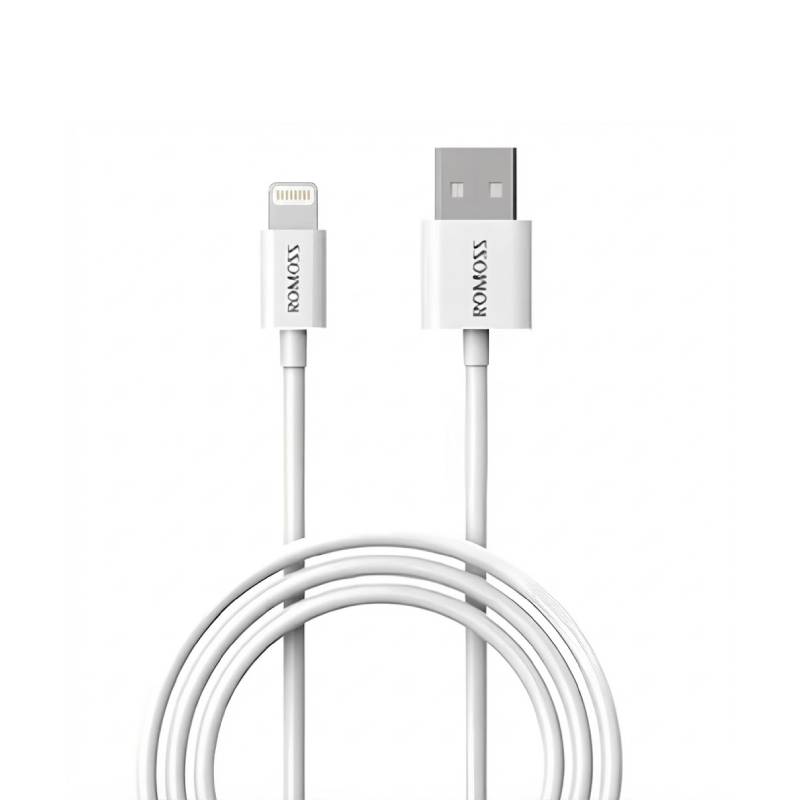 Câble de Charge ROMMOS CA-03I USB-A vers Lightning 66W - Blanc